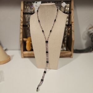 Magnetic Black Purple Faux Pearl Beaded Necklace Health Wellness Jewelry